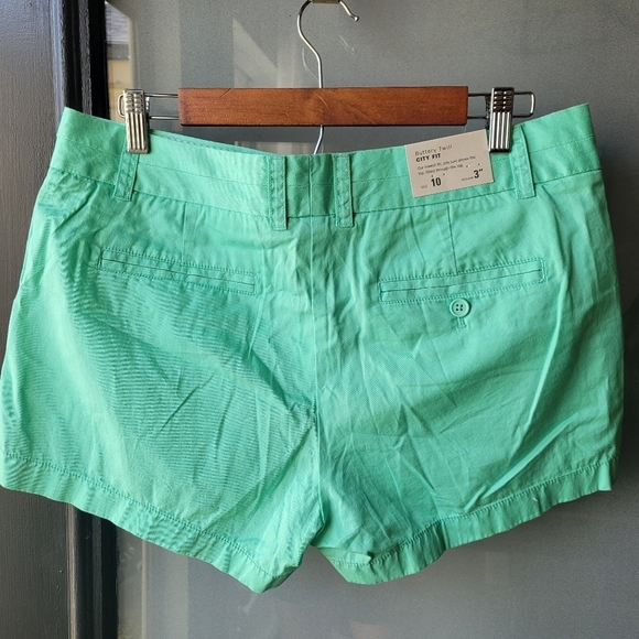 J CREW Inseam 3" CHINO SHORTS Size 10 Seamist Green NWT Summer Teal Green Pocket - Picture 3 of 8